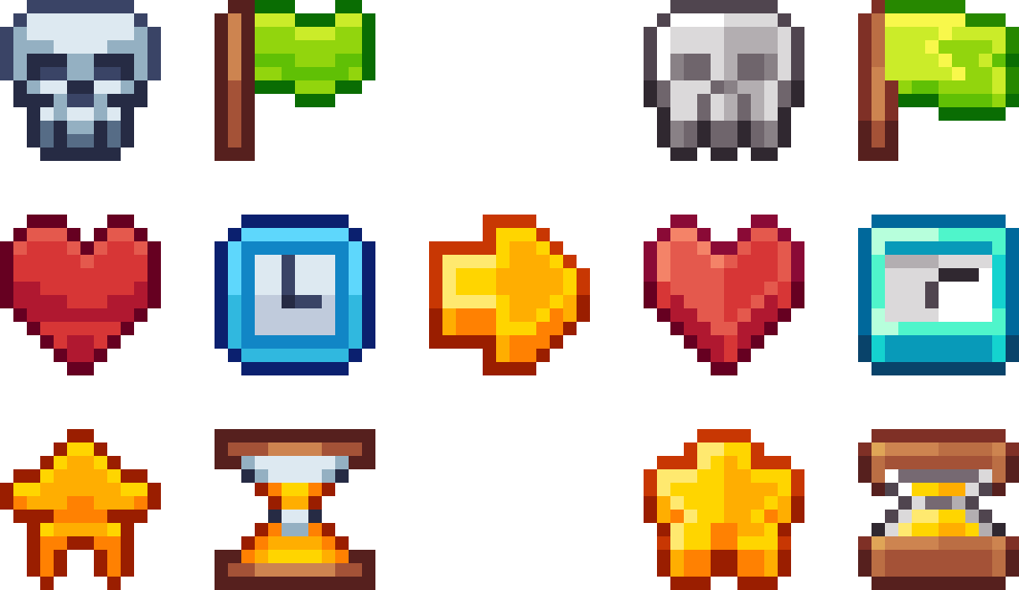 Zestaw ikon pixelart